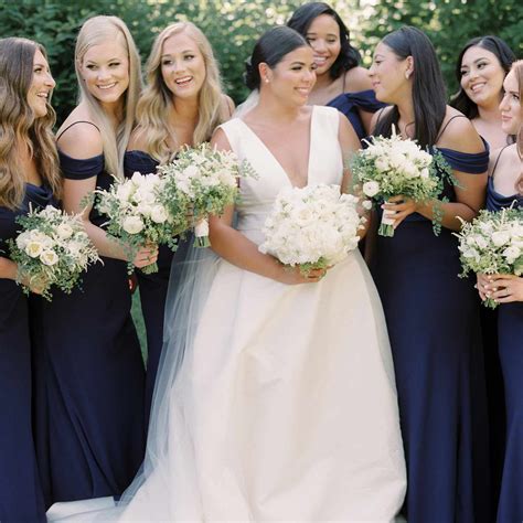 navy wedding dress for bride.